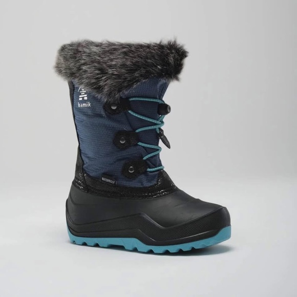 BRAND NEW girl youth mismatched sizes kamik snow winter boots size R 1Y / L 2Y - Picture 1 of 5
